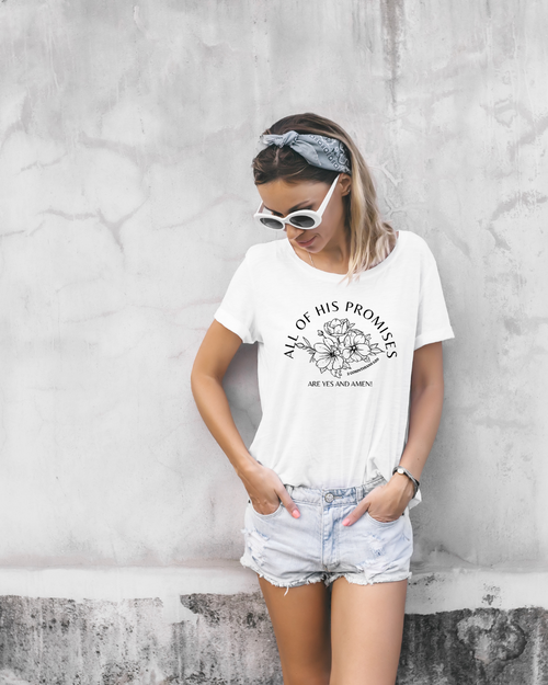"Yes and Amen" Floral Faith Tee