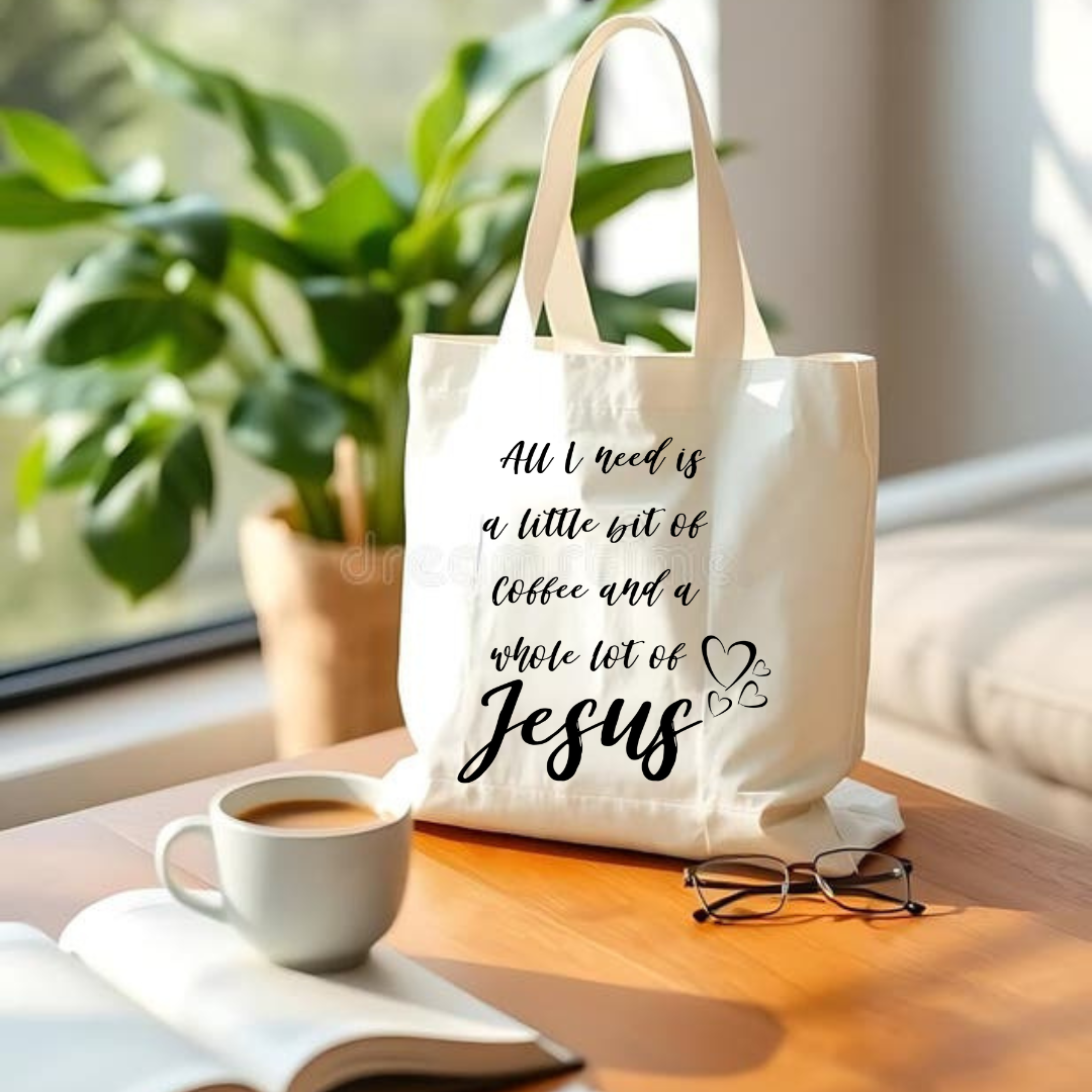 Coffee & Jesus Cotton Tote Bag